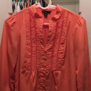 Peach colored Banana Republic blouse
